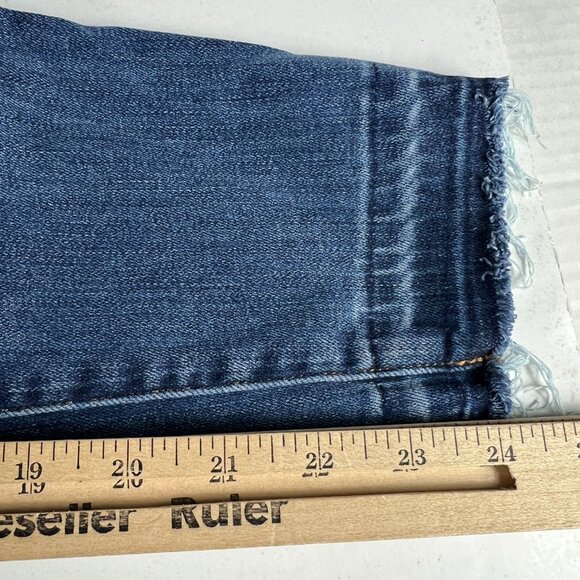 Denim Forum Jean Women 28x24 Nico Mid Rise Skinny Crop Blue Stretch Denim Tag 28 - Picture 12 of 16